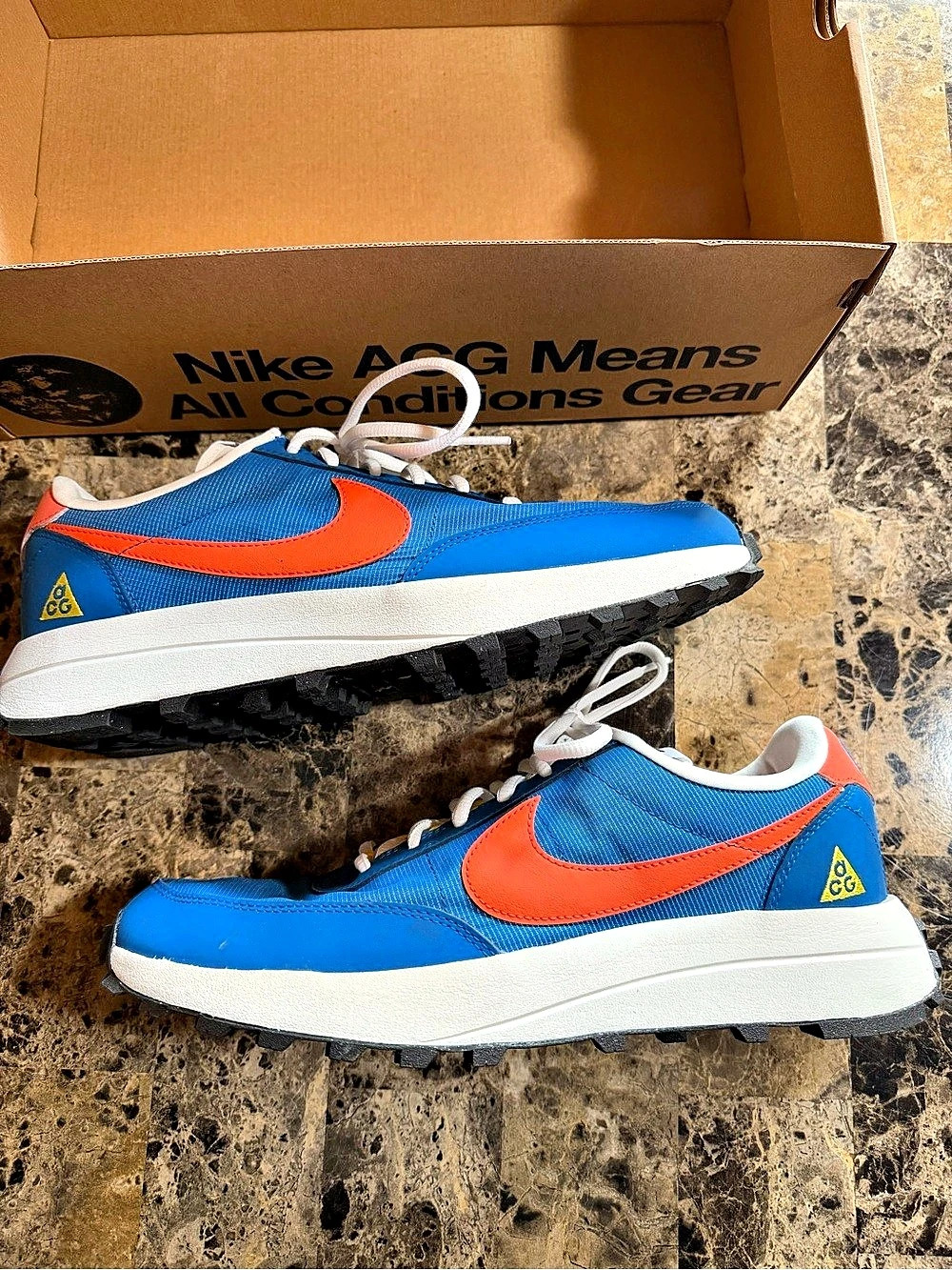 Nike ACG LDV Men's Sneakers Blue & Orange US 11.5 Like New